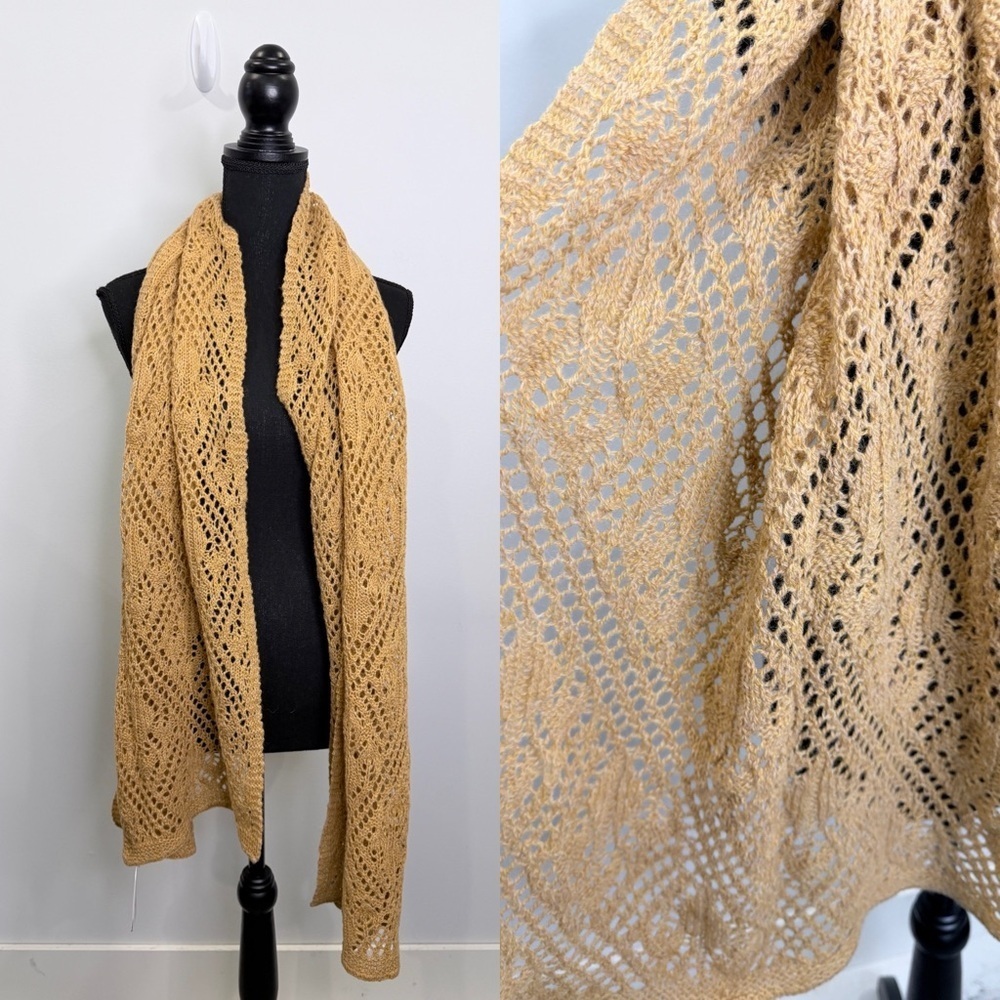 Varma Wool Brown Knit Scarf